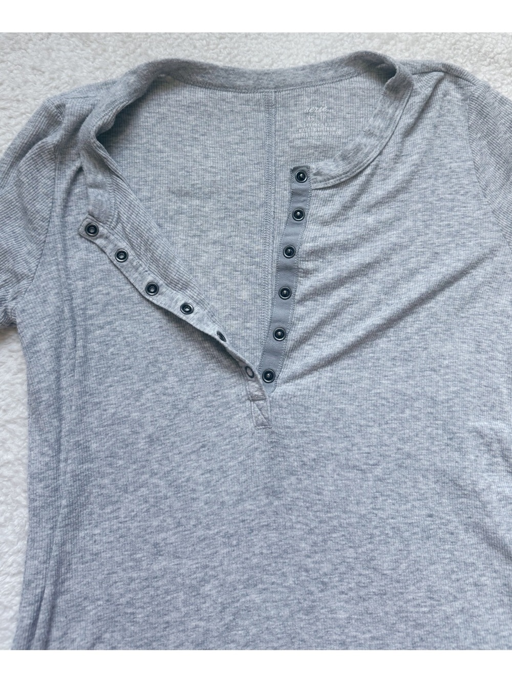aerie | Henley Long Sleeve T Shirt - Picture 7 of 8
